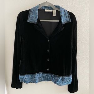 Vintage velvet button up